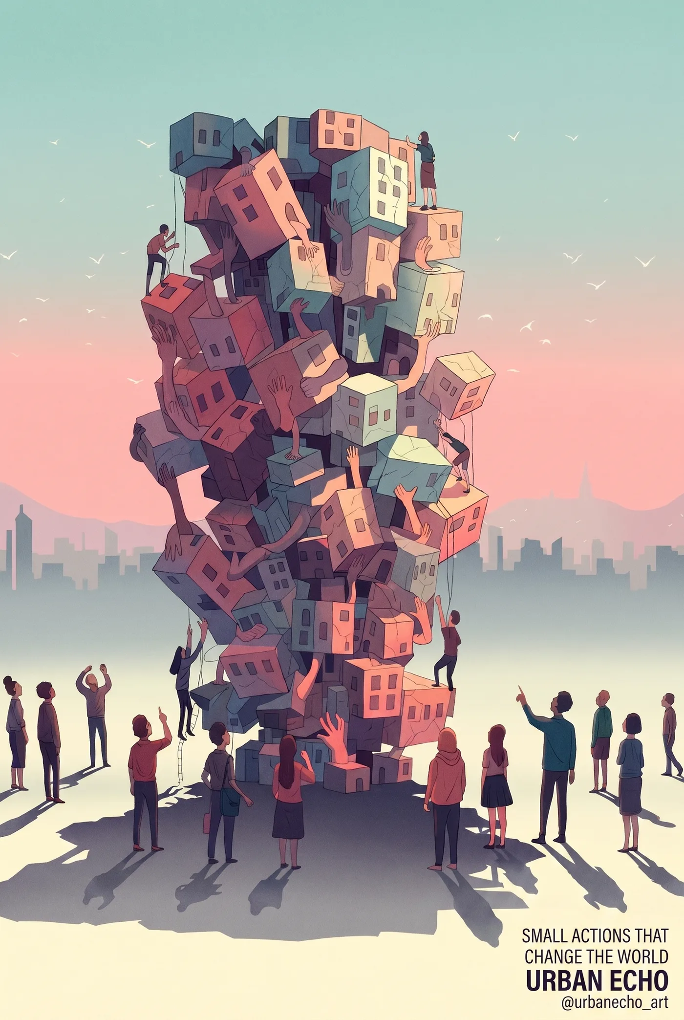 Small Actions Change World — an Instagram post for URBAN ECHO
