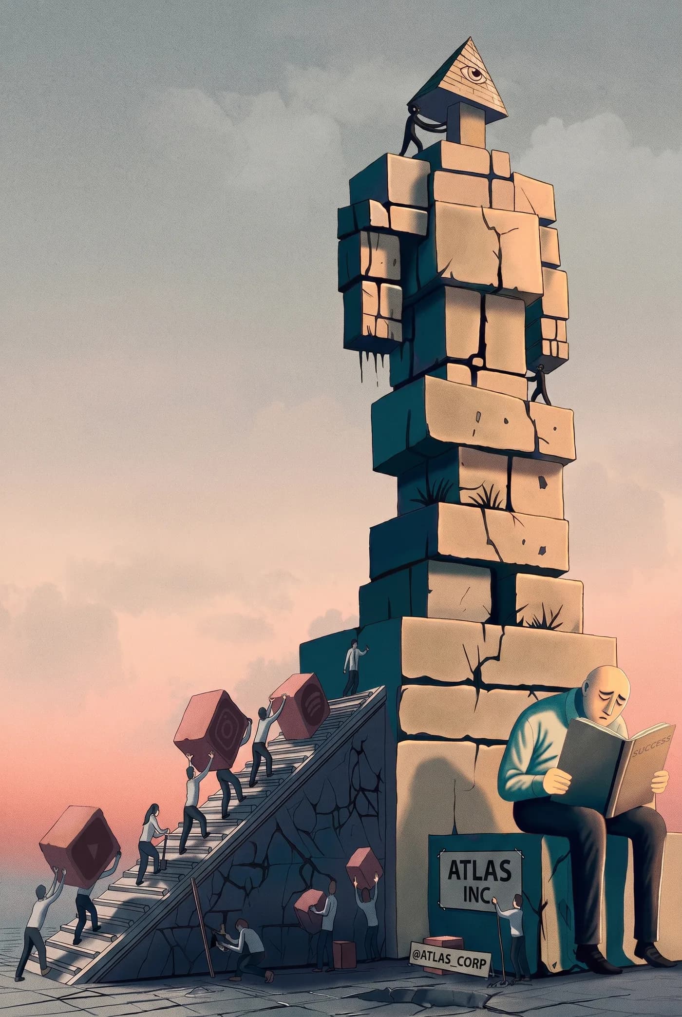 Building Success Pyramid — an Instagram post for ATLAS INC.