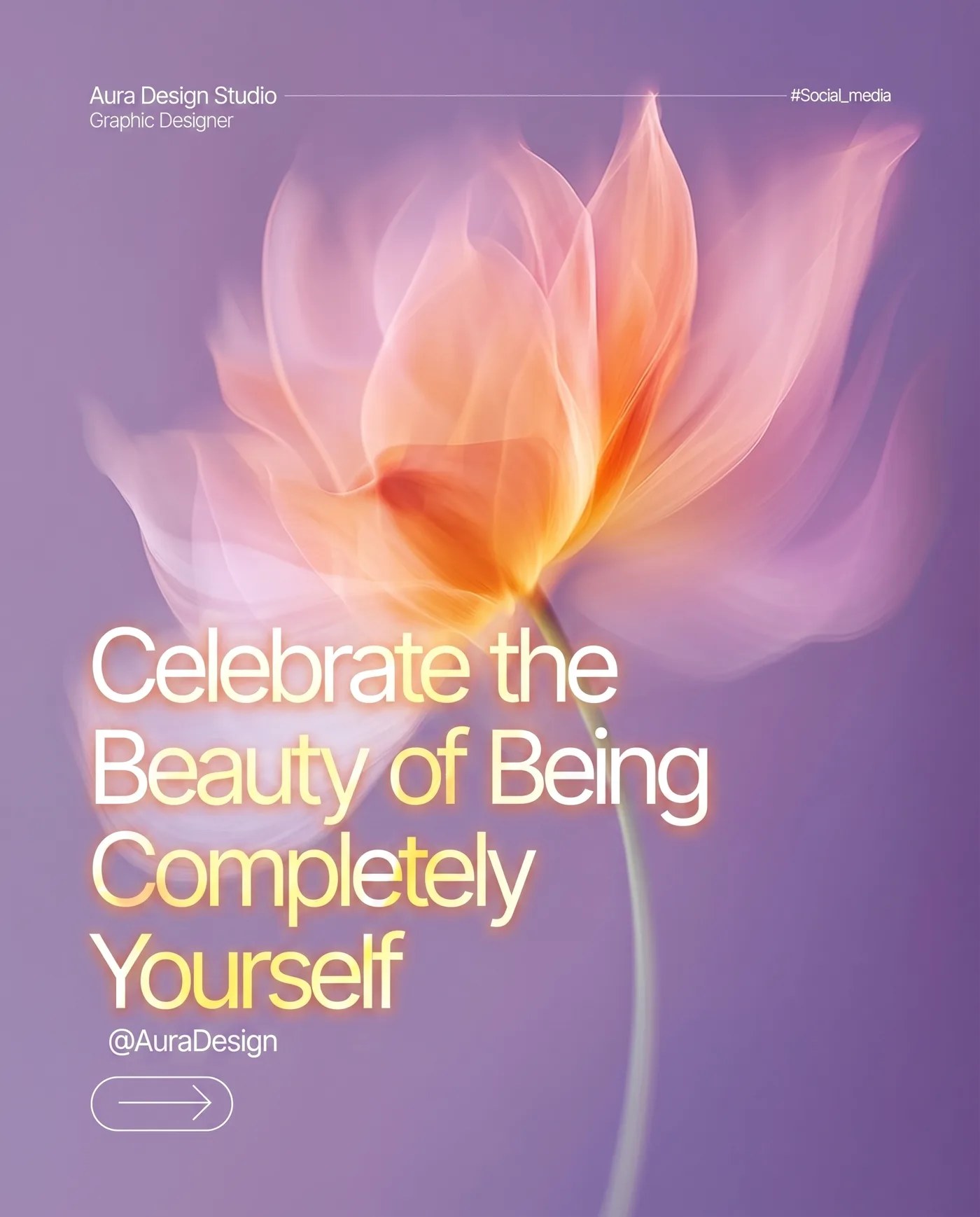 Celebrate Your Beauty — an Instagram post for Aura Design Studio