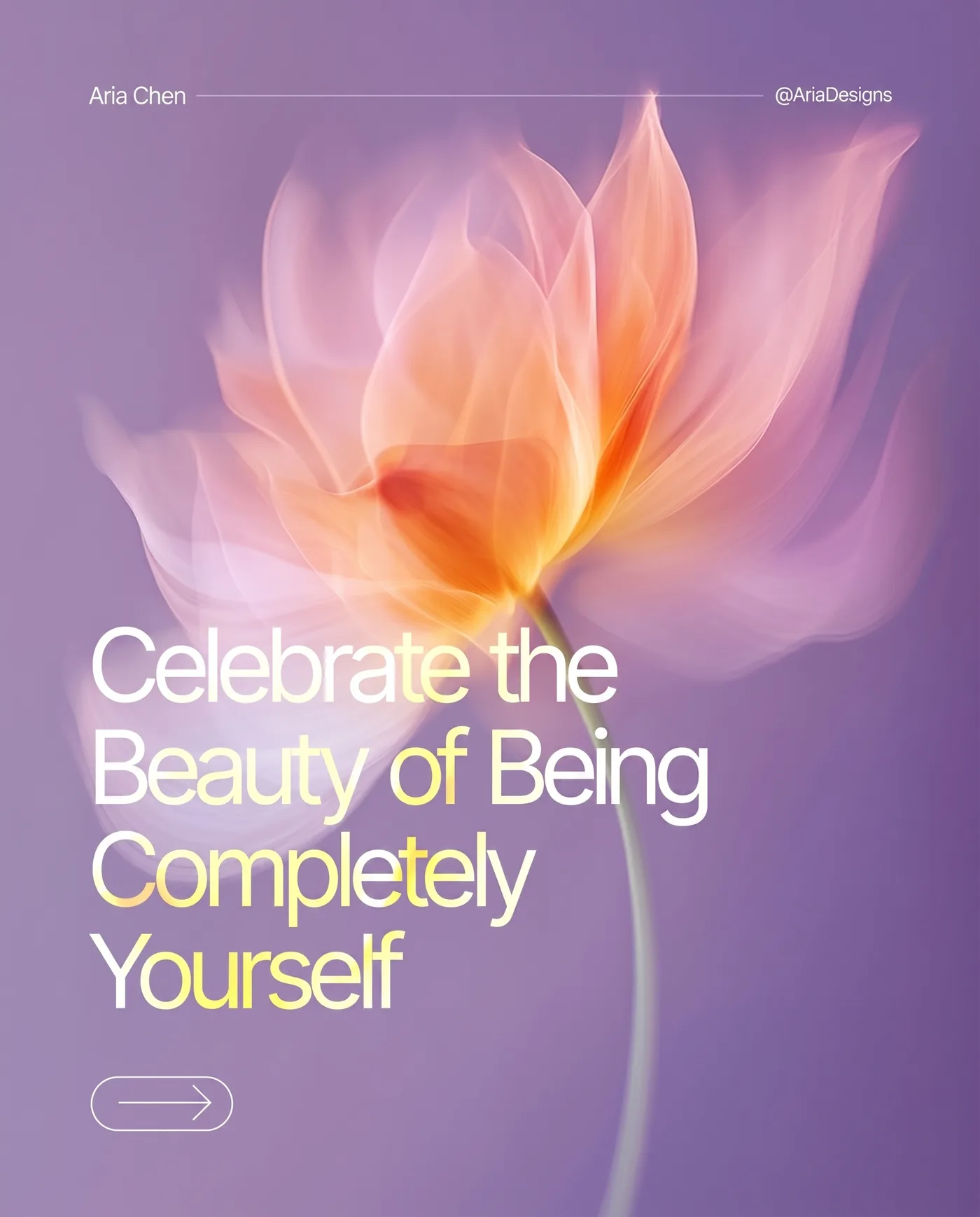 Celebrate Your Beauty — an Instagram post for Aria Chen