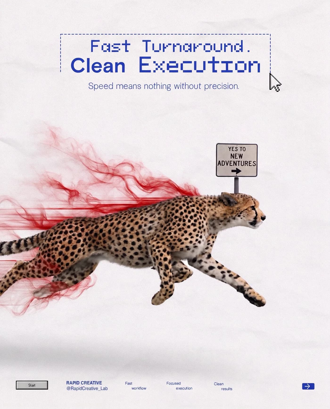 Fast Clean Execution — an Instagram post for Rapid Creative
