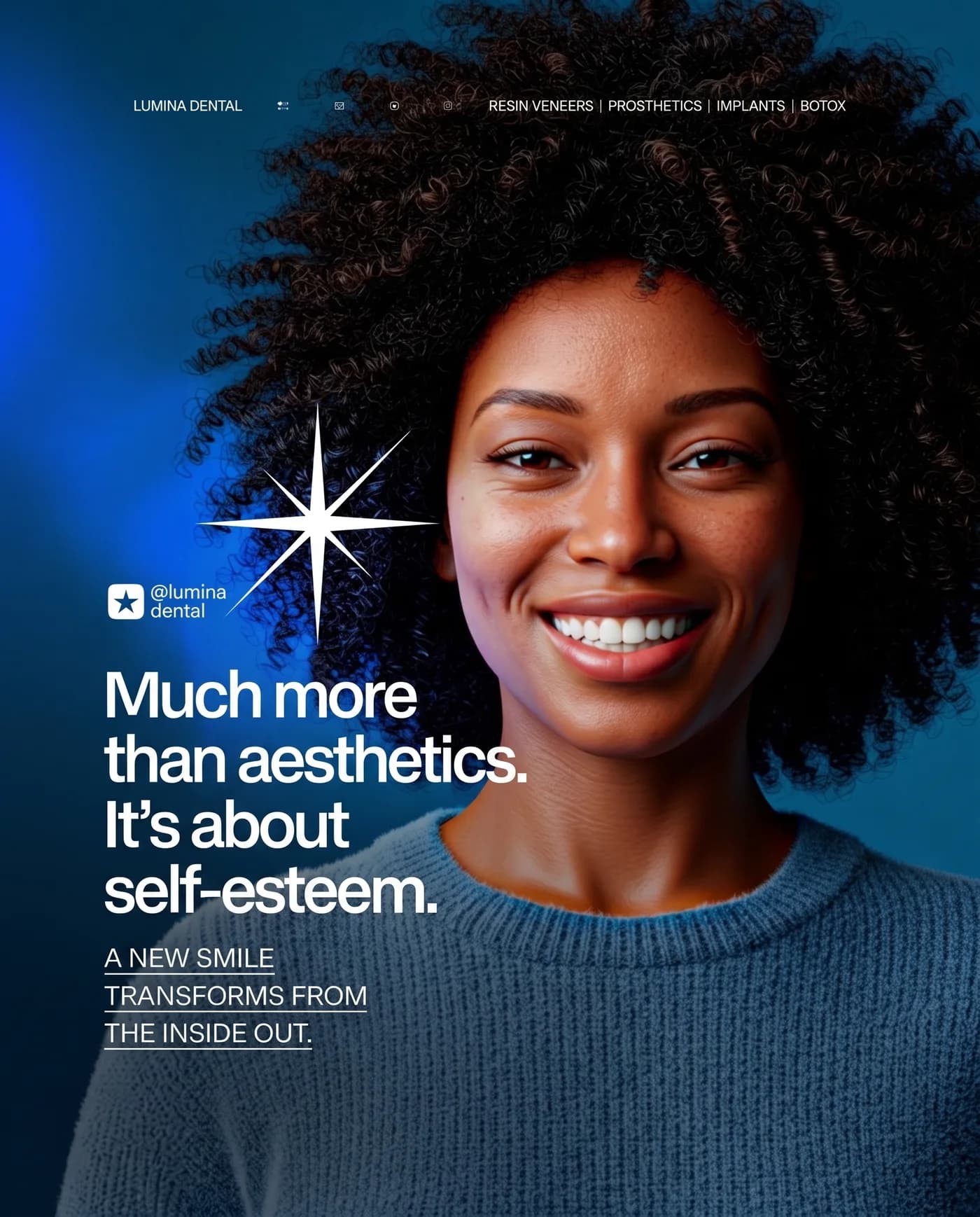 Dental Aesthetics Post — an Instagram post for LUMINA DENTAL