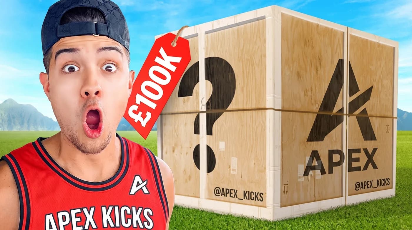 Mystery Box Reveal — an Instagram post for APEX KICKS