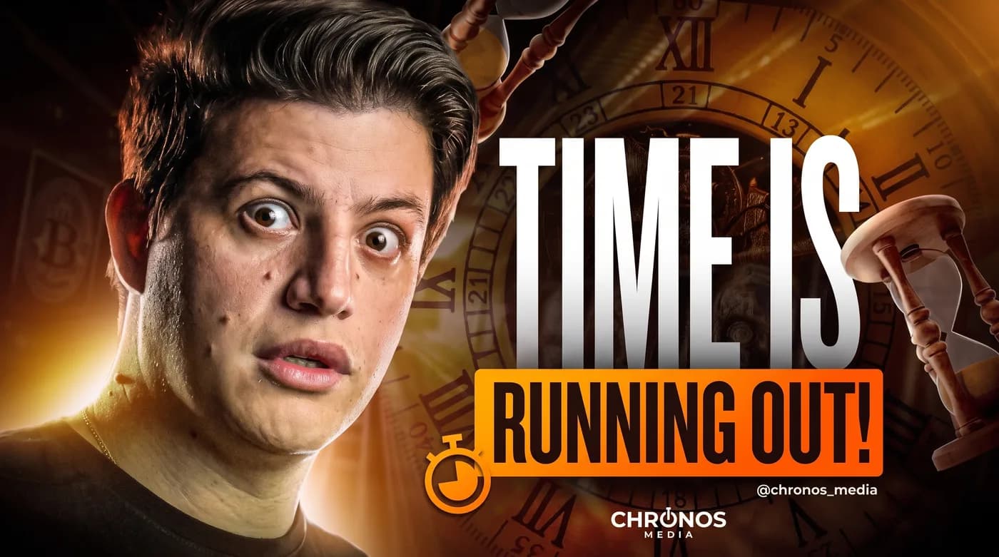 Time Is Running Out — an Instagram post for CHRONOS MEDIA