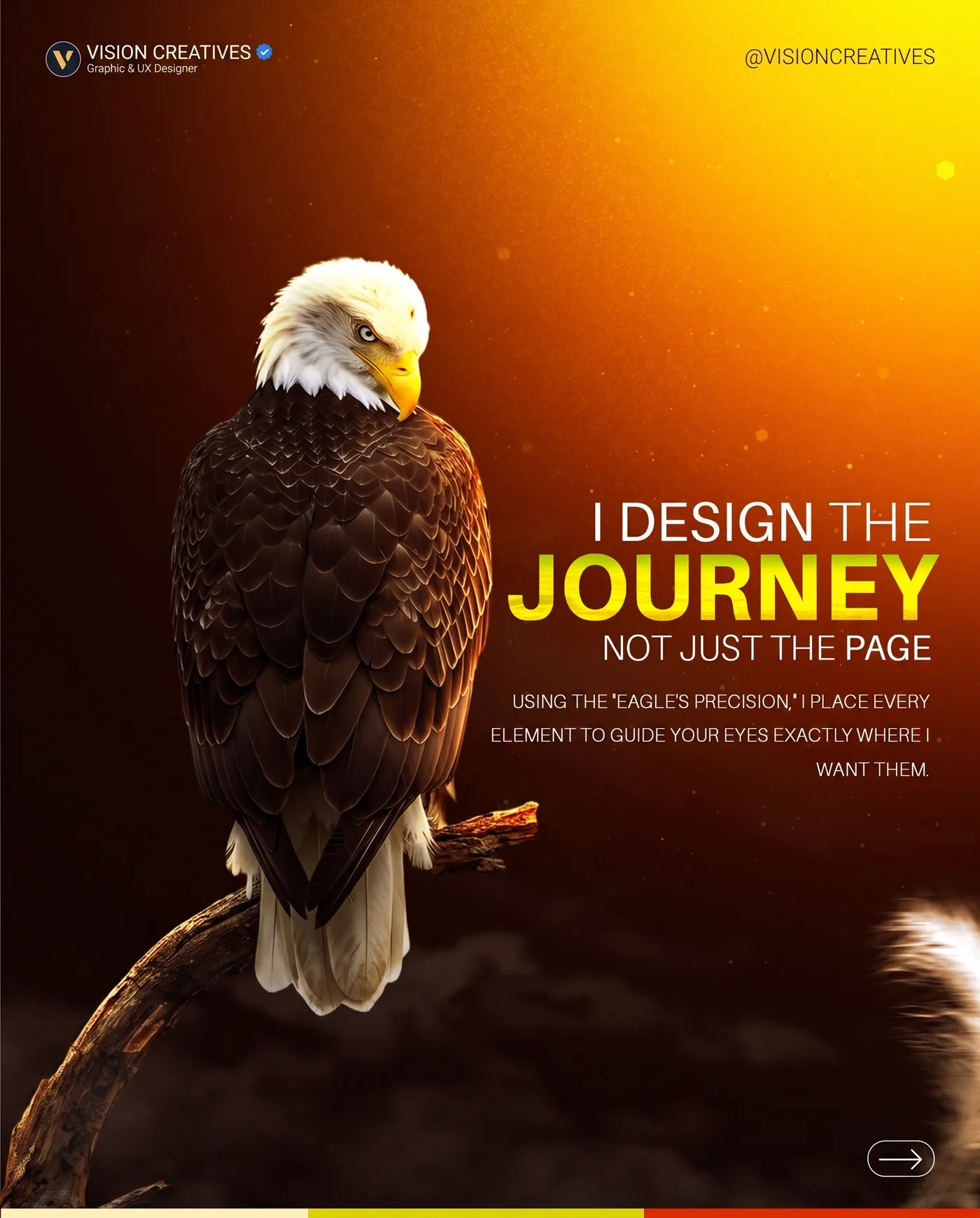 Design The Journey — an Instagram post for VISION CREATIVES