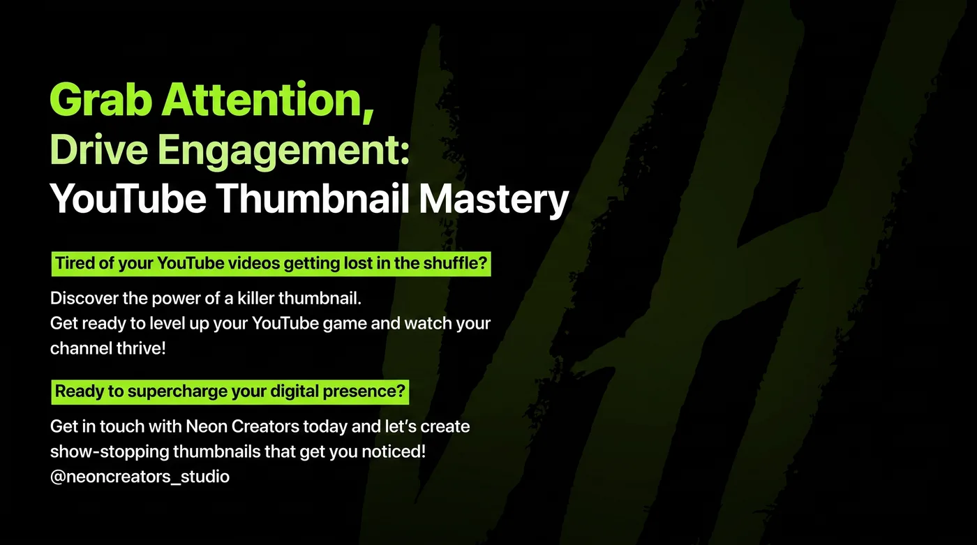 YouTube Thumbnail Mastery — an Instagram post for Neon Creators