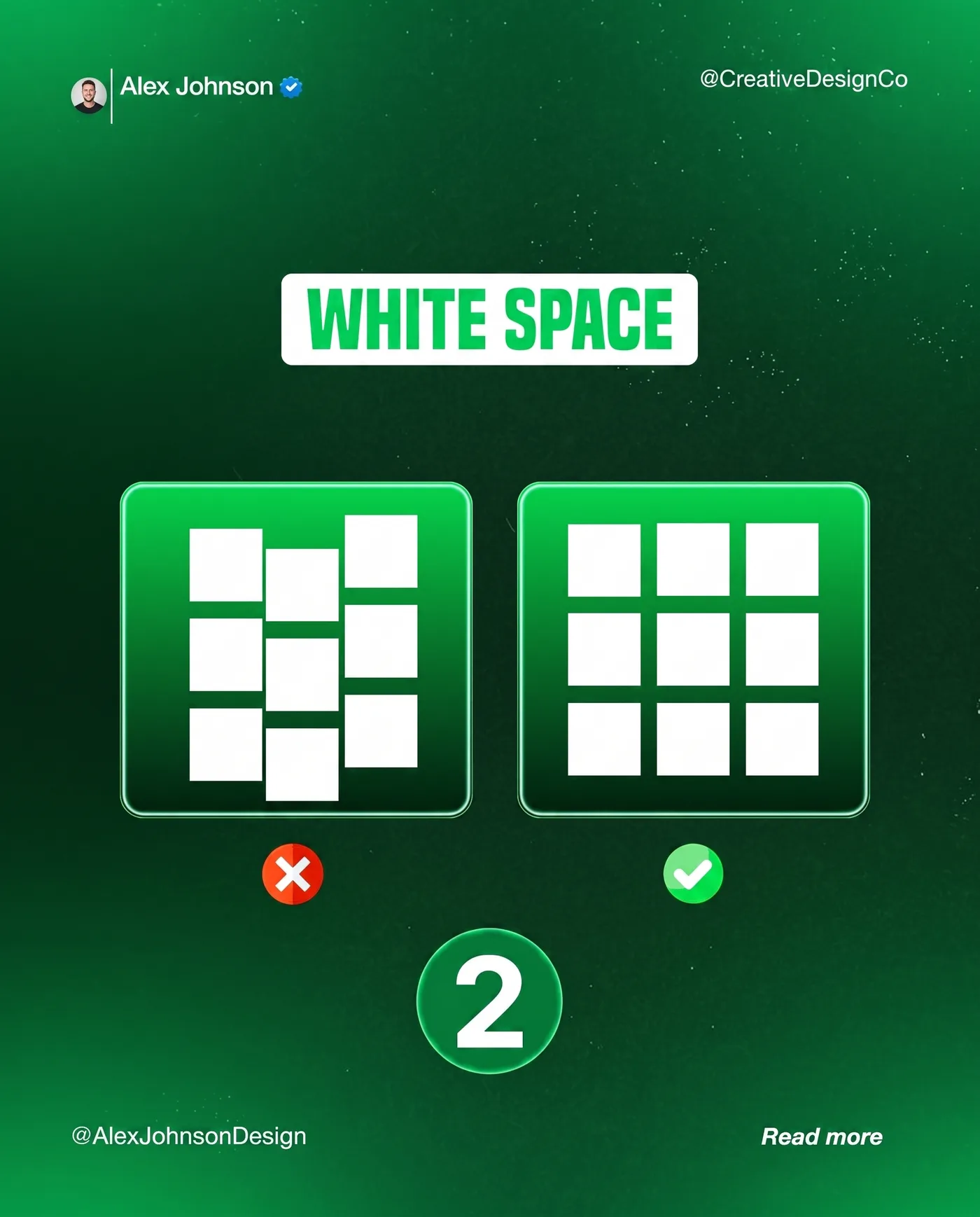 White Space Design — an Instagram post for CreativeDesignCo