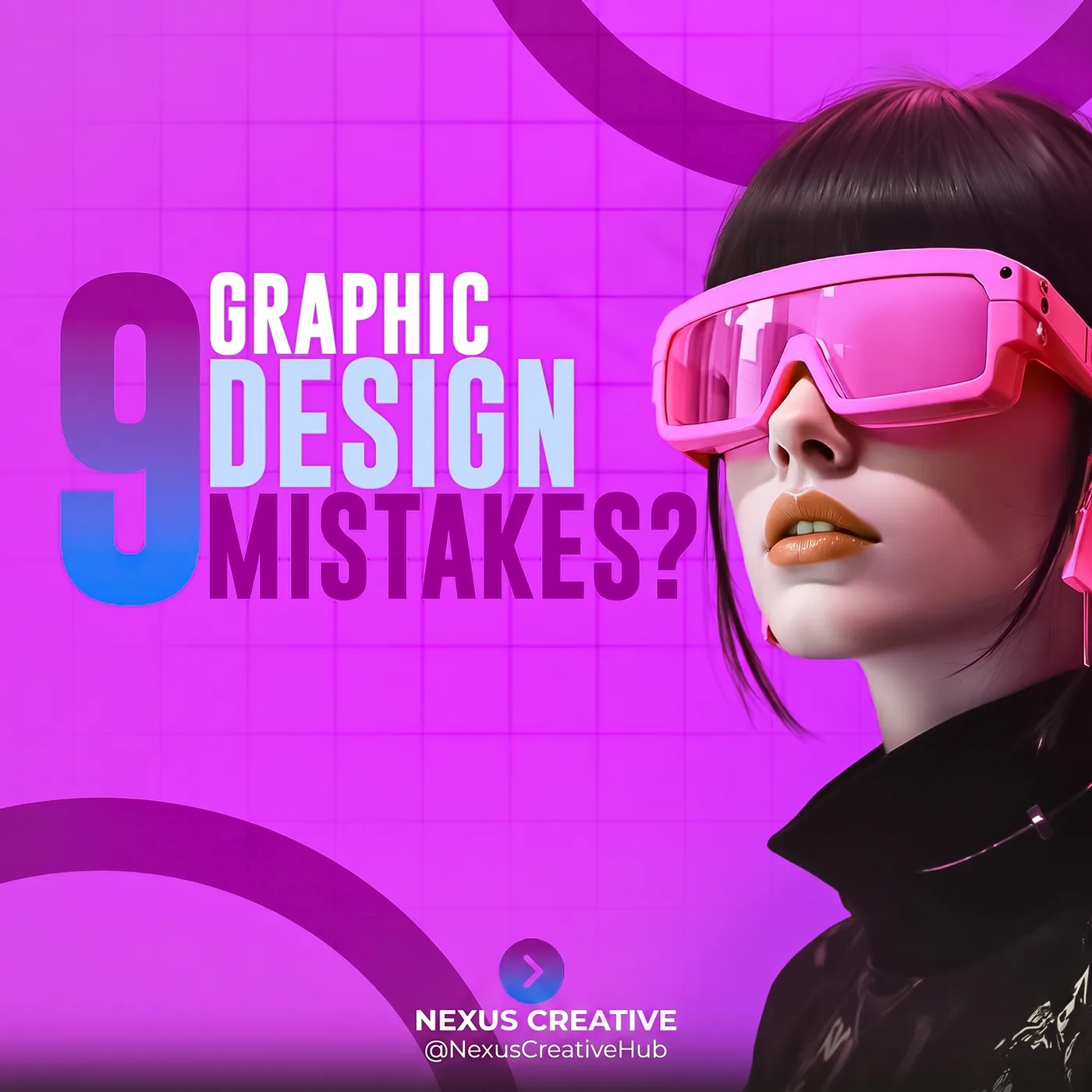 Graphic Design Mistakes — an Instagram post for NEXUS CREATIVE
