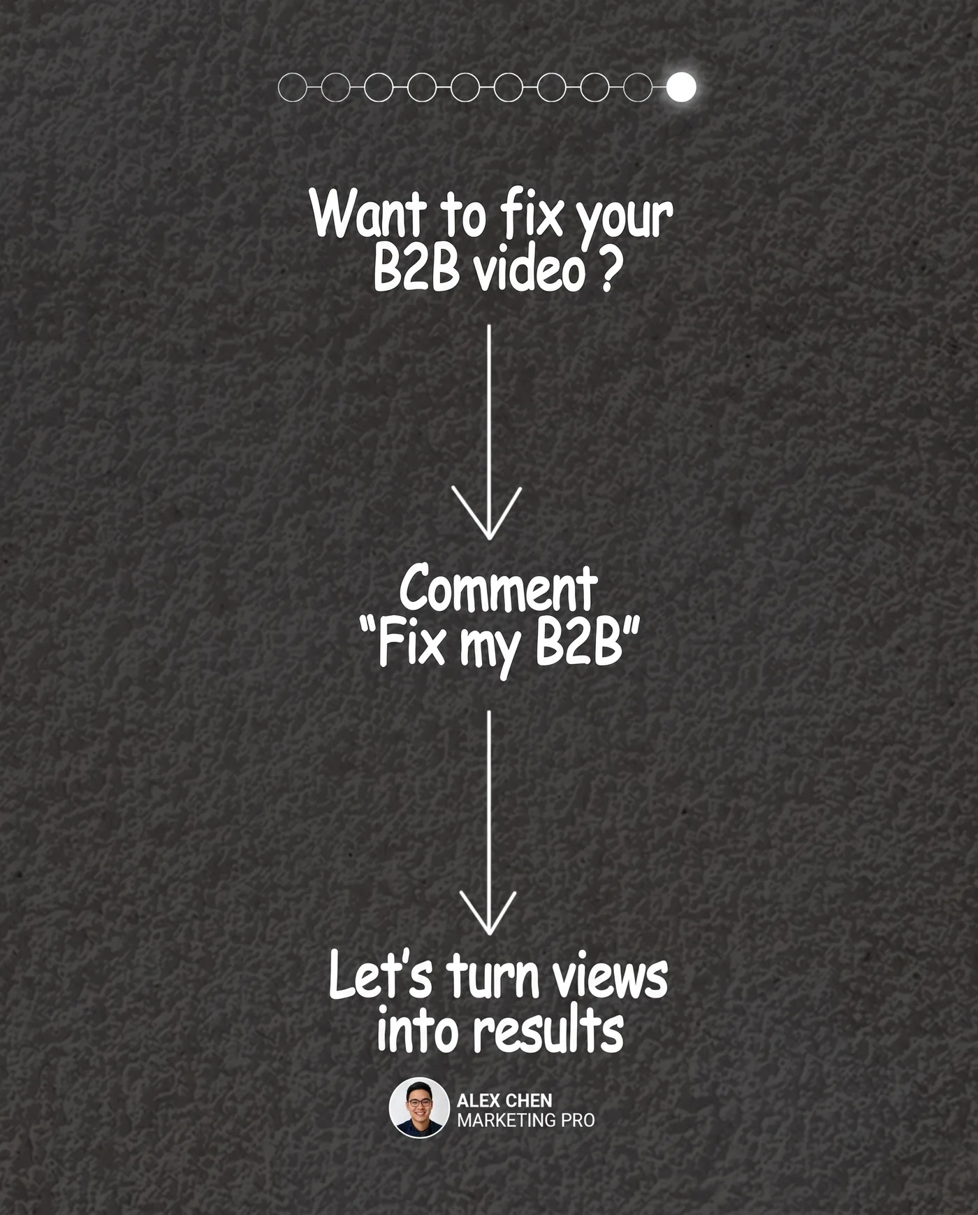 Fix Your B2B Video — an Instagram post for ALEX CHEN MARKETING PRO
