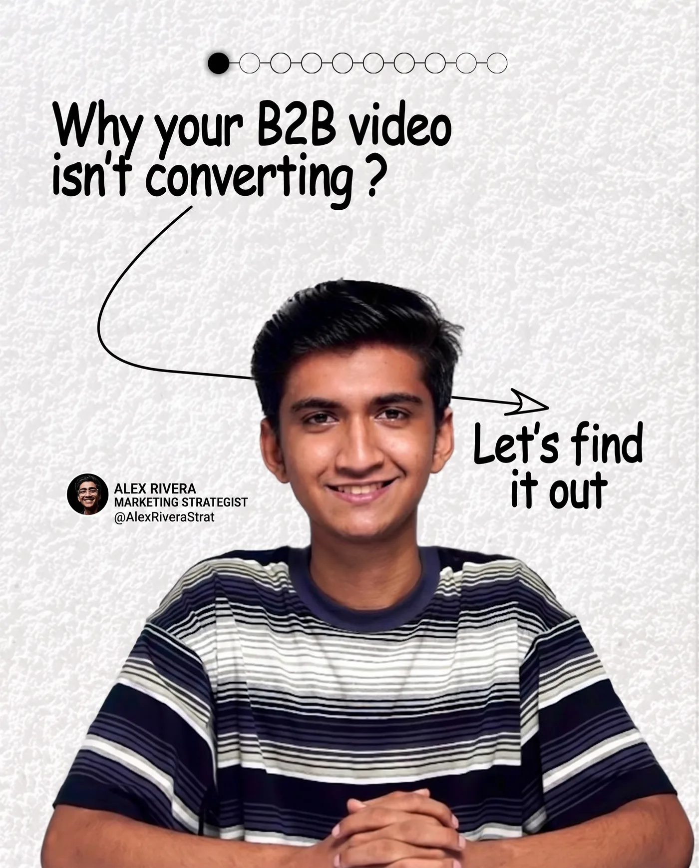 B2B Video Conversion — an Instagram post for Alex Rivera