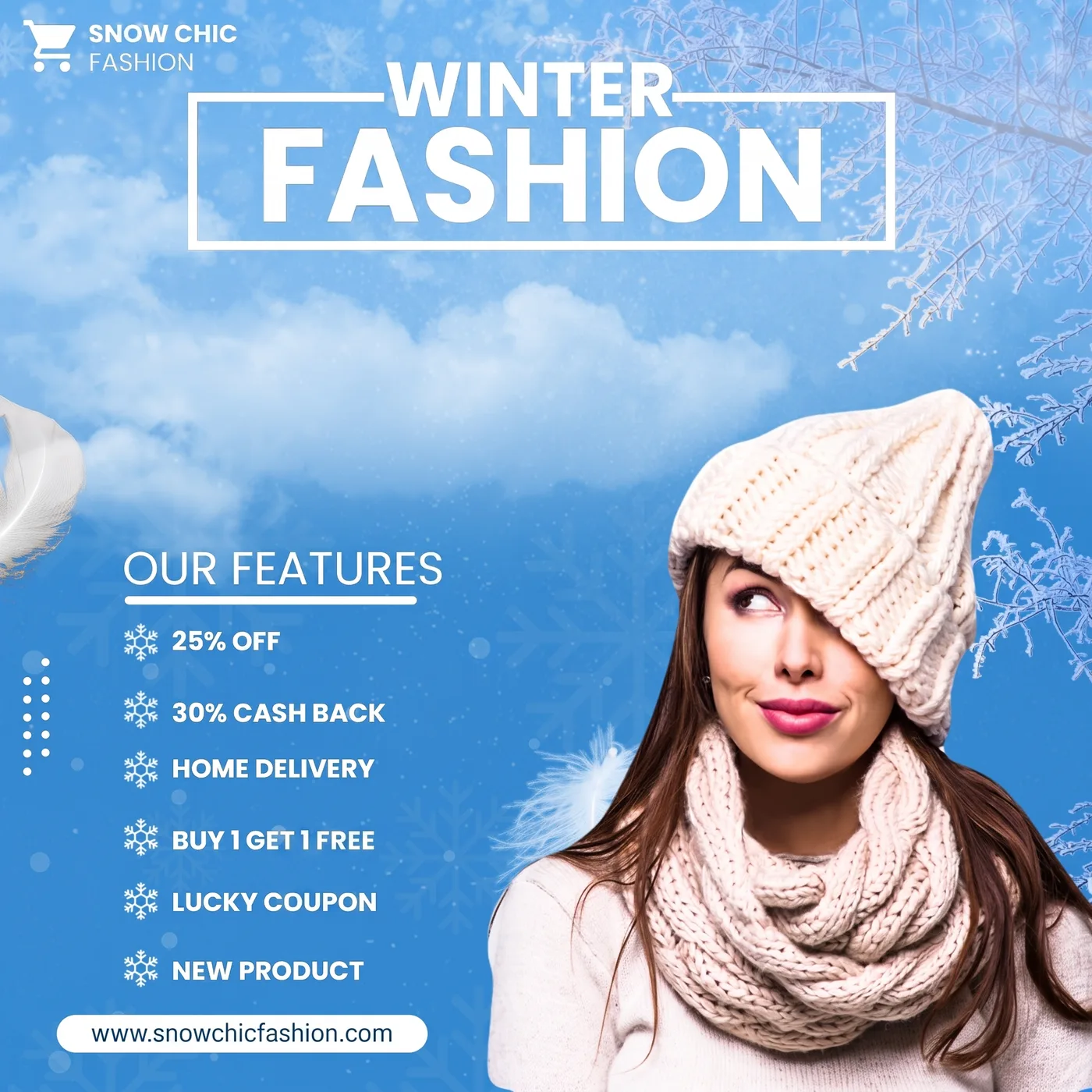 Winter Fashion Features — an Instagram post for SNOW CHIC FASHION