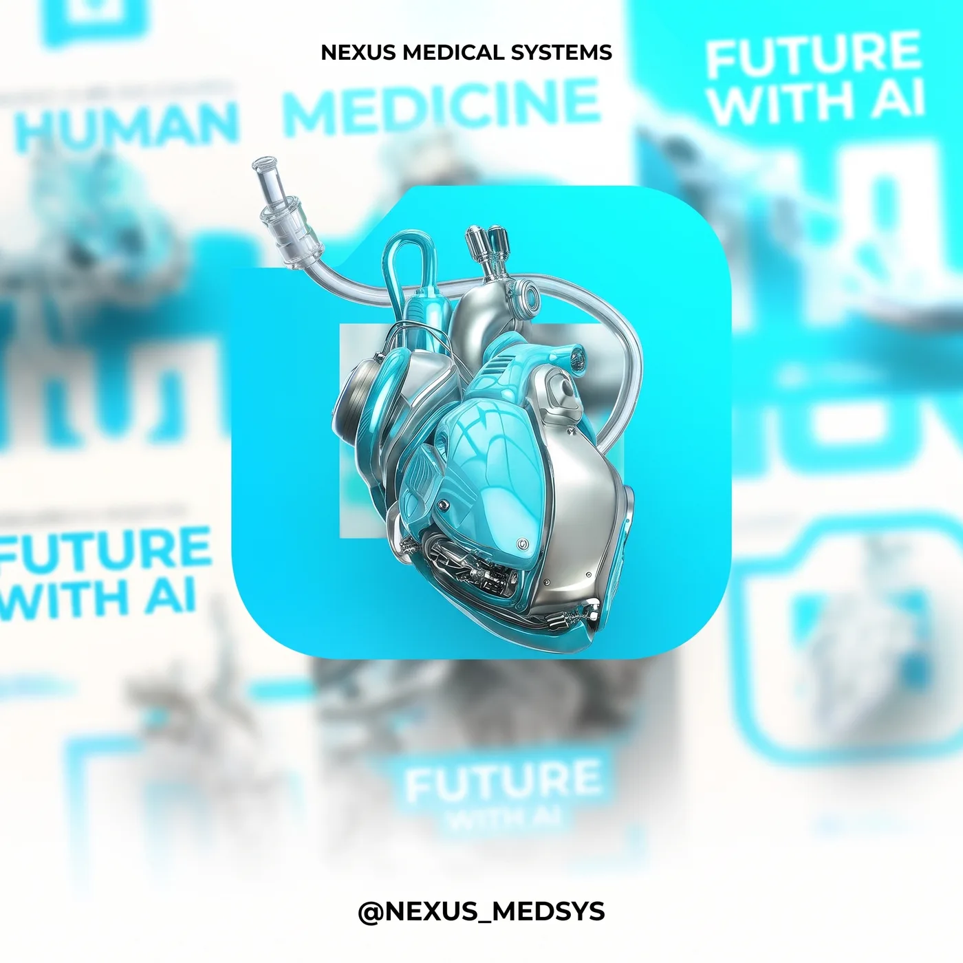 Human Medicine AI — an Instagram post for NEXUS MEDICAL SYSTEMS