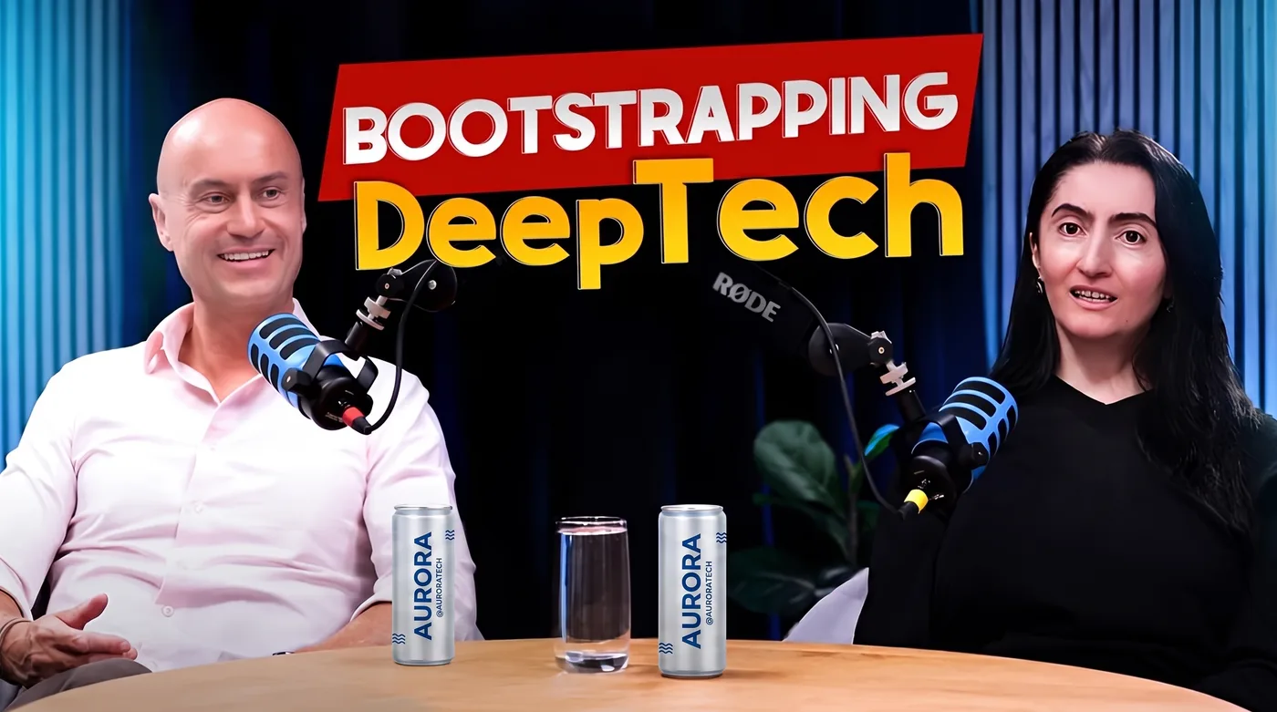 Bootstrapping DeepTech Podcast — an Instagram post for AURORA