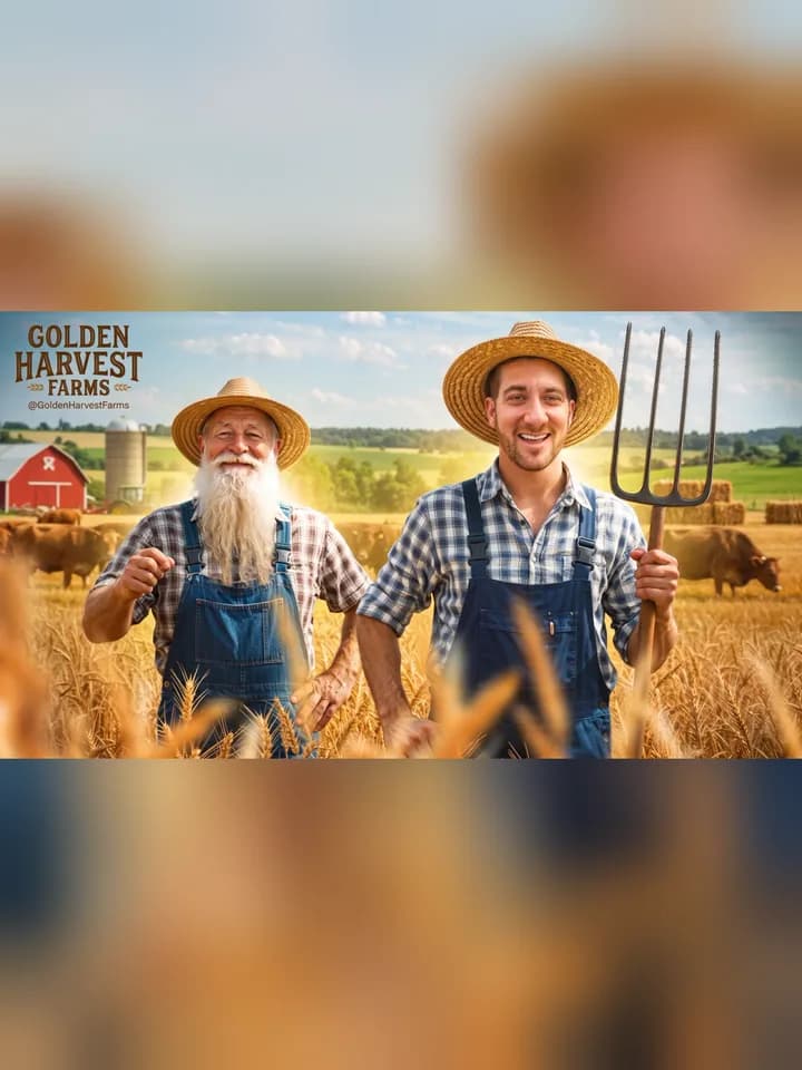 The same a golden harvest farms youtube thumbnail fitted whole to 1080 by 1440 pixels for Instagram