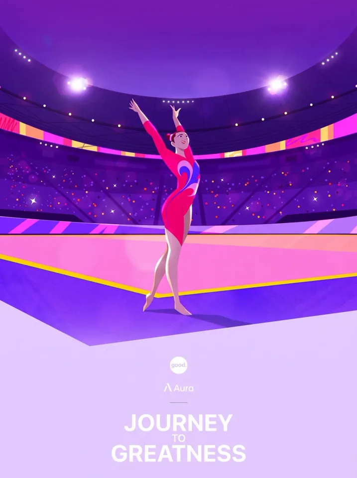 A Journey to Greatness 4:5 poster, as designed at 1400 by 1875 pixels